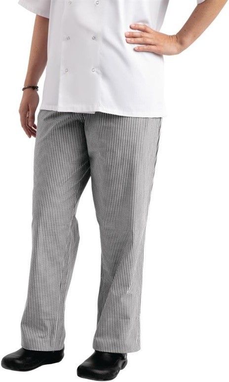  Whites Easyfit Trousers Teflon Black Check 