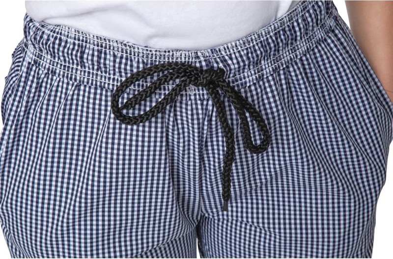  Whites Unisex Vegas Chefs Trousers Small Blue and White Check 