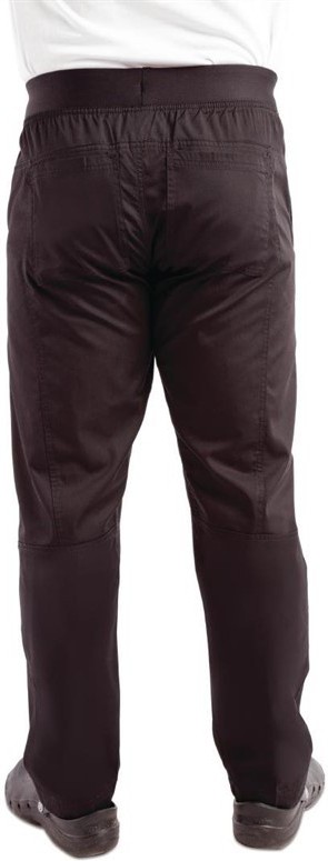  Chef Works Men's Lightweight Slim Trouser Black 