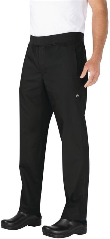  Chef Works Men's Lightweight Slim Trouser Black 