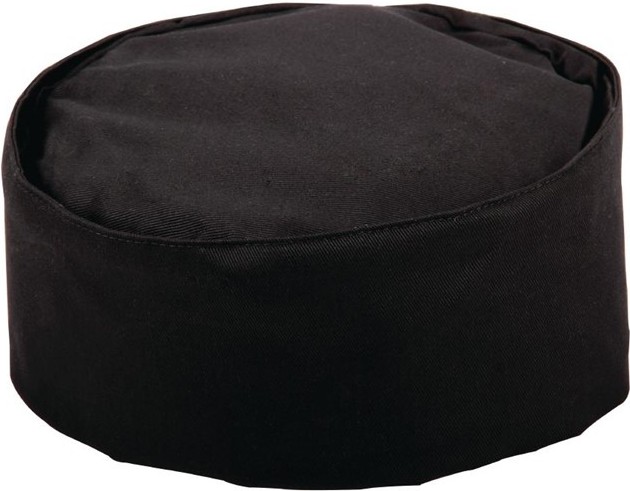  Whites Chefs Skull Cap Polycotton Black - 