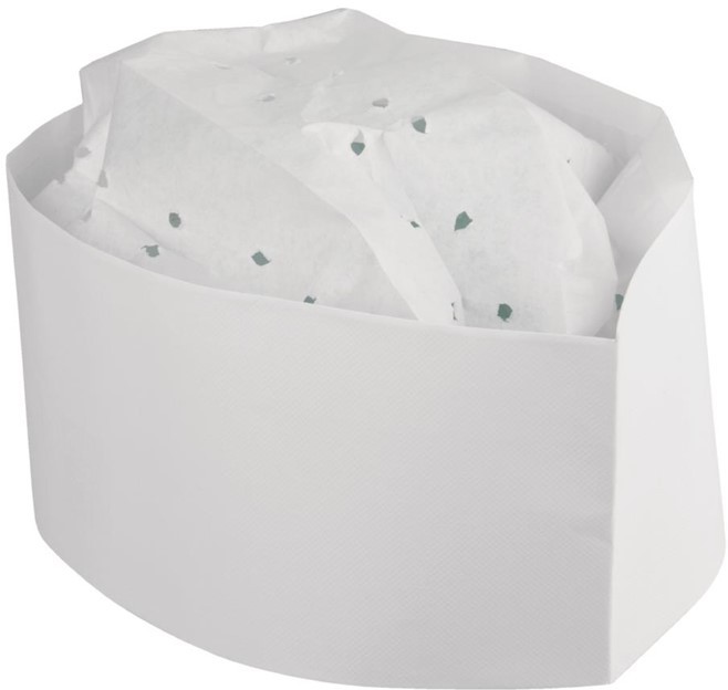  Plastico Disposable Forage Hat White (Pack of 100) 