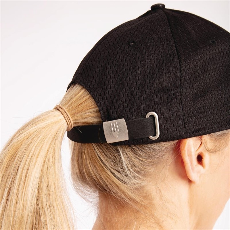  Chef Works Cool Vent Baseball Cap Black with Red 