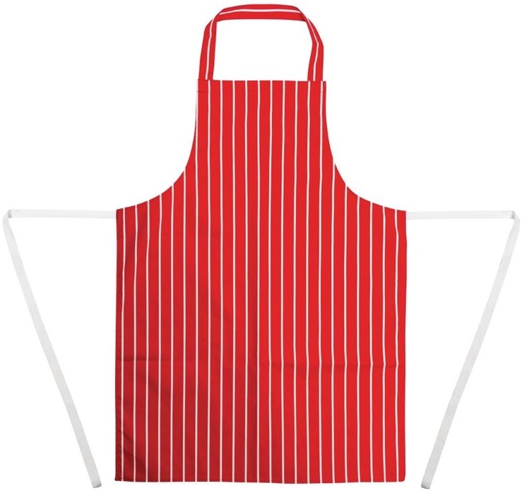  Whites Bib Apron  Red And White Stripe 