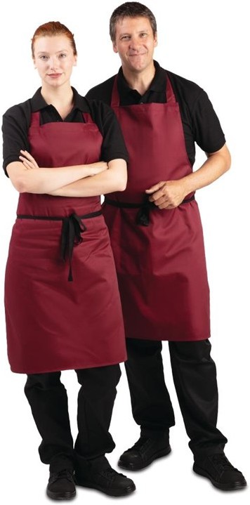  Whites Bib Apron Burgundy 