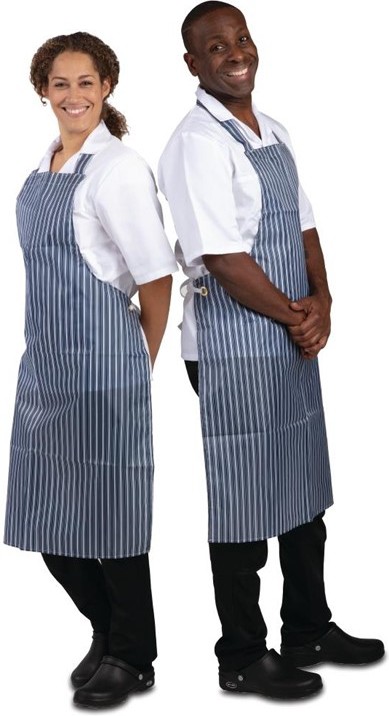  Whites Waterproof Bib Apron Blue and White 