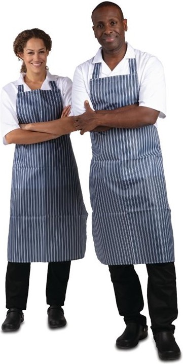  Whites Waterproof Bib Apron Blue and White 