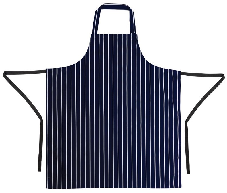  Whites Butchers Apron   Navy Stripe Extra Large 