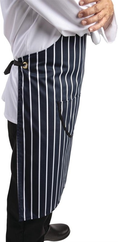  Whites Butchers Apron   Navy Stripe Extra Large 
