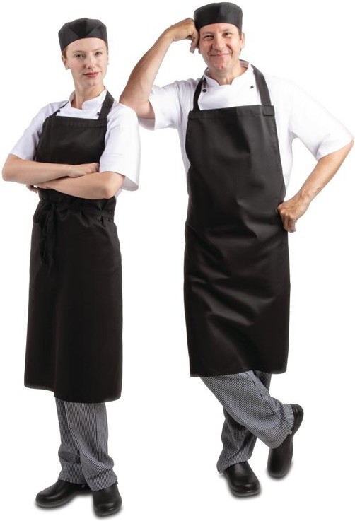  Whites Bib Apron  Polycotton Black 