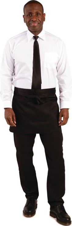  Whites Short Bistro Apron Black 