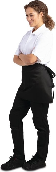  Whites Short Bistro Apron Black 