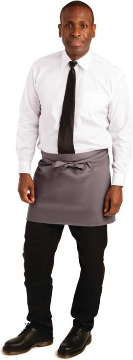  Whites Short Bistro Apron Charcoal 