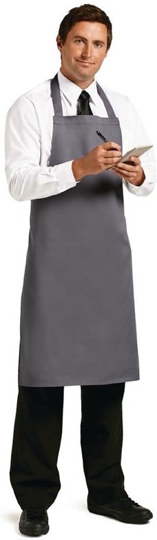  Whites Polycotton Bib Apron Charcoal 