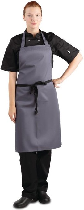  Whites Polycotton Bib Apron Charcoal 