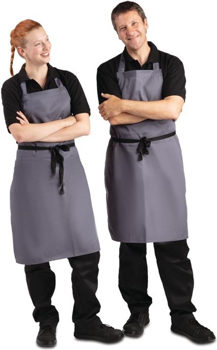  Whites Polycotton Bib Apron Charcoal 