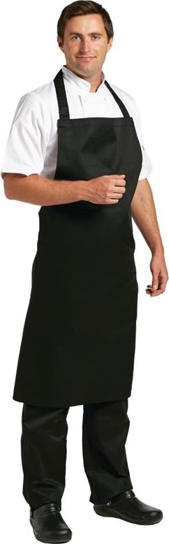  Whites Polycotton Bib Apron Black XL 