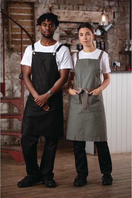  Southside Cotton Canvas Bib Apron Khaki 