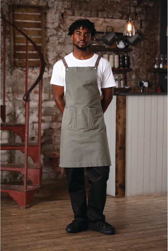  Southside Cotton Canvas Bib Apron Khaki 