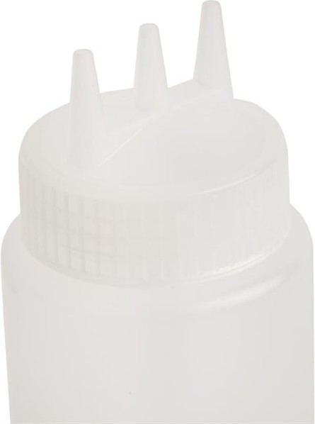  Vogue Clear 3 Nozzle Squeeze Bottle 24oz 