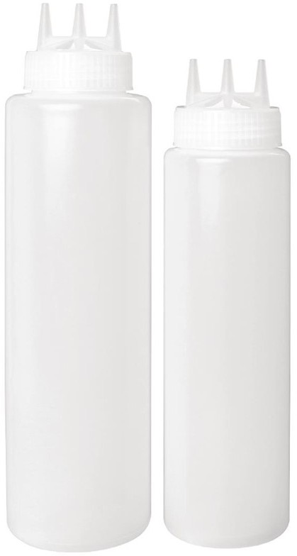  Vogue Clear 3 Nozzle Squeeze Bottle 36oz 