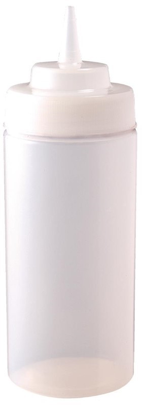  Vogue Clear Wide Neck Squeeze Sauce Bottle 16oz 