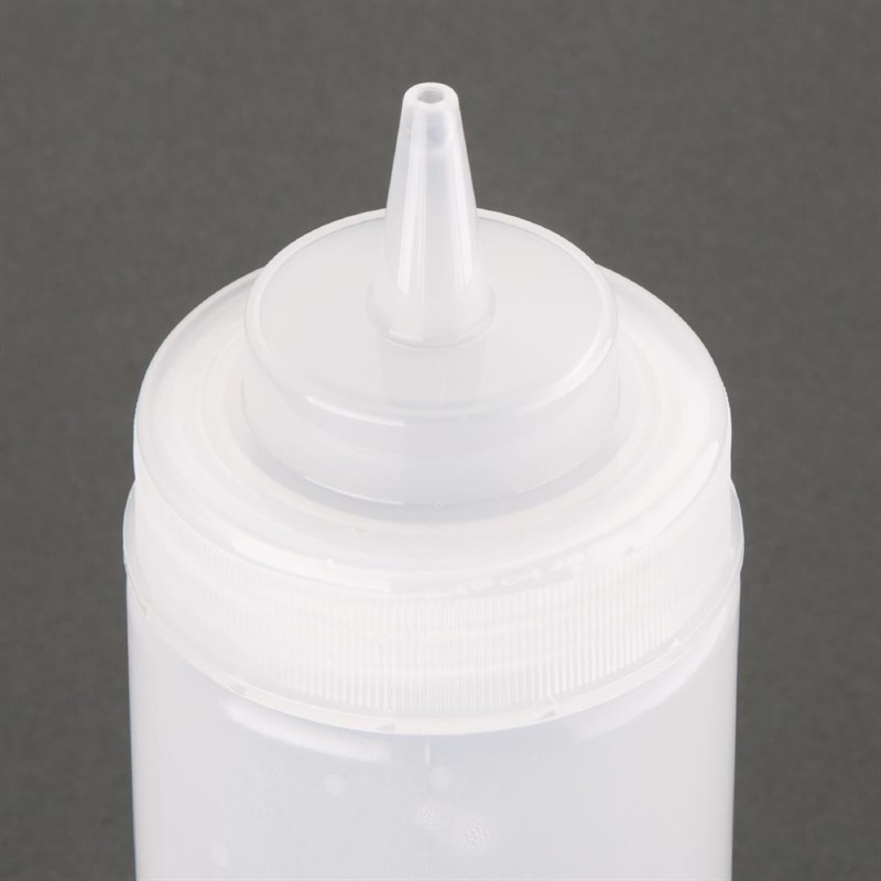  Vogue Clear Wide Neck Squeeze Sauce Bottle 16oz 