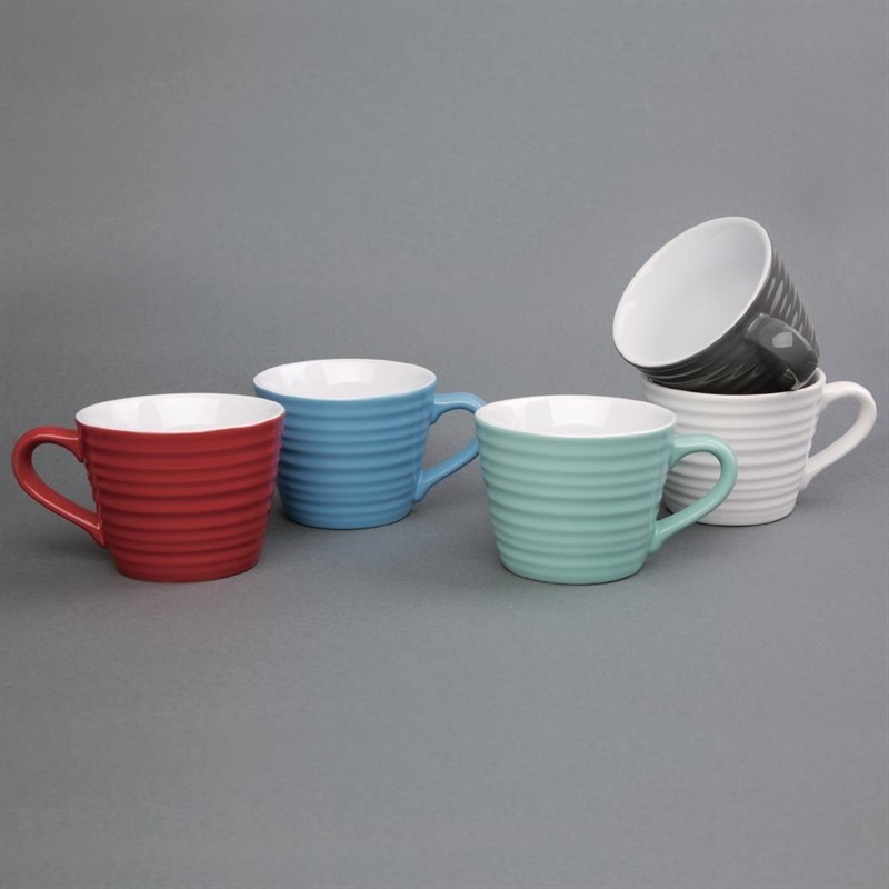  Olympia Caf&eacute; Aroma Mugs Charcoal 230ml (Pack of 6) 