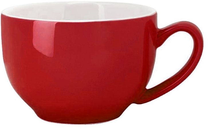  Olympia Cafe Cappuccino Cups Red 340ml (Pack of 12) 