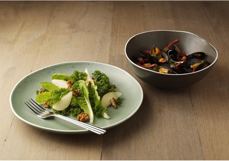  Olympia Chia Deep Bowls Charcoal 210mm (Pack of 6) 
