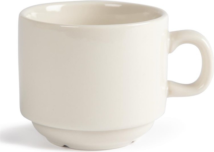  Olympia Ivory Stacking Tea Cups 206ml 7.5oz (Pack of 12) 