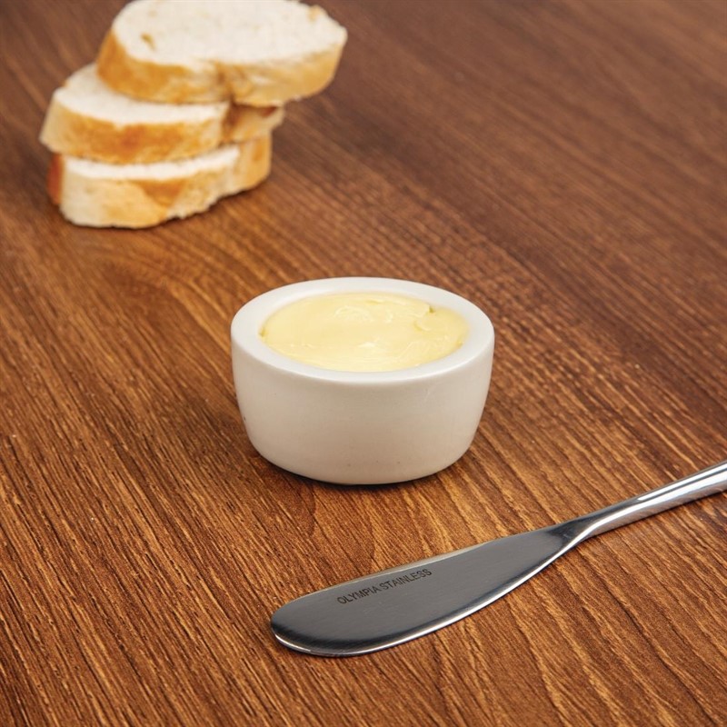  Olympia Ivory Butter Dish 56mm (Pack of 12) 