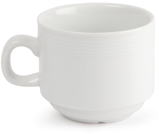  Olympia Linear Stacking Tea Cups 200ml 7oz (Pack of 12) 
