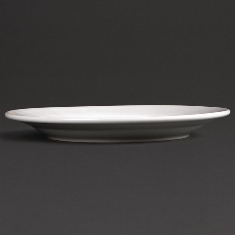  Olympia Linear Wide Rimmed Plates 200mm (Pack of 12) 