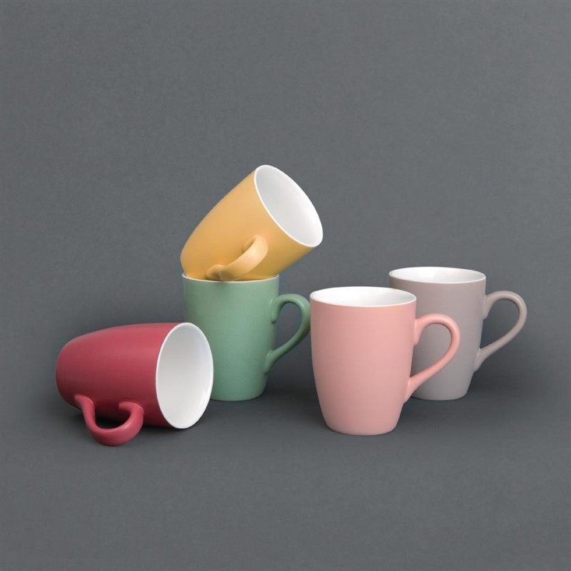  Olympia Matt Pastel Mug Green 340ml (Pack of 6) 