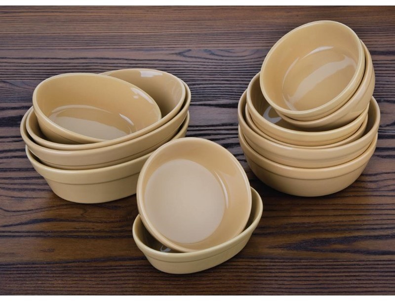  Olympia Stoneware Oval Pie Bowls 161 x 116mm (Pack of 6) 