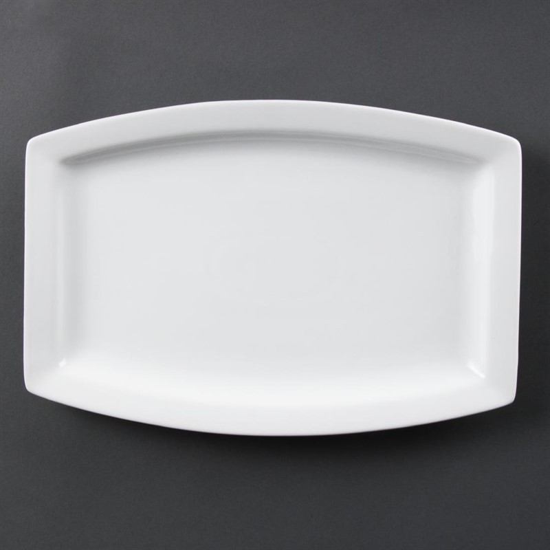  Olympia Whiteware Rectangular Plates 320mm (Pack of 6) 