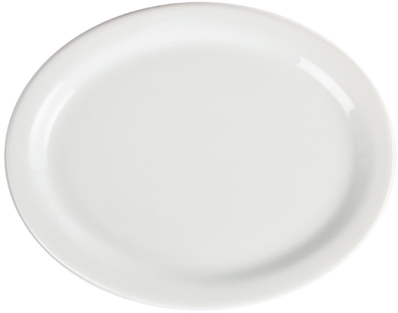  Olympia Whiteware Oval Platters 250mm (Pack of 6) 