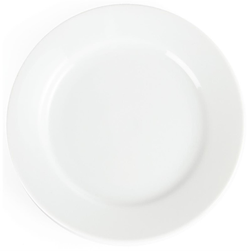  Olympia Whiteware Wide Rimmed Plates 165mm (Pack of 12) 