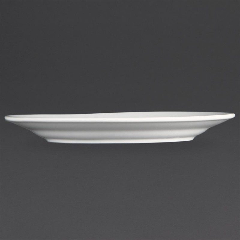  Olympia Whiteware Wide Rimmed Plates 202mm (Pack of 12) 