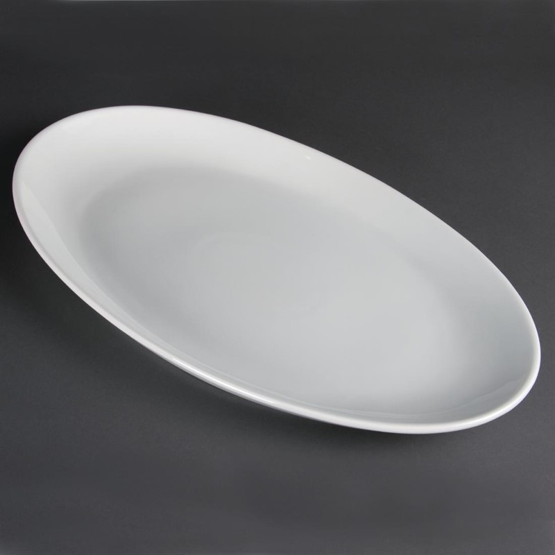  Olympia French Deep Oval Plates 500mm 