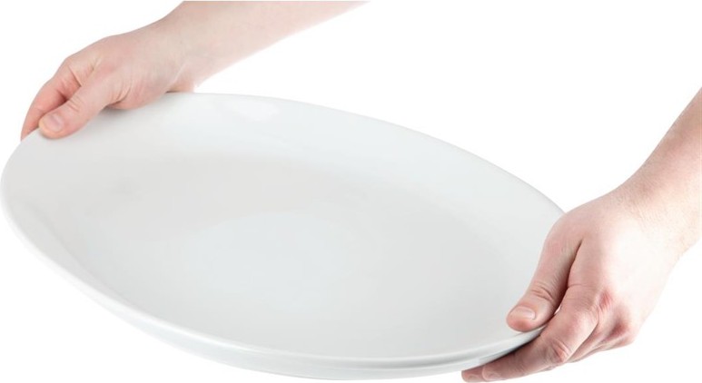  Olympia French Deep Oval Plates 500mm 