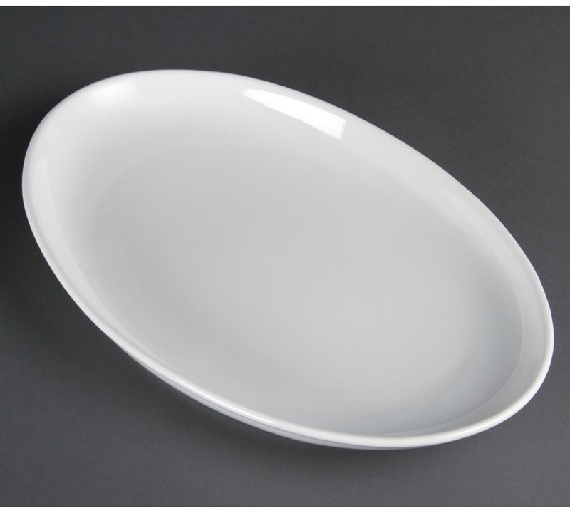  Olympia French Deep Oval Plates 365mm (Pack of 2) 