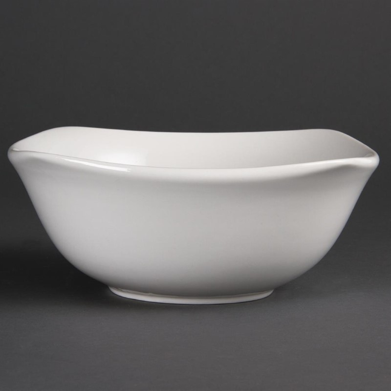  Olympia Whiteware Rounded Square Bowls 220mm (Pack of 12) 