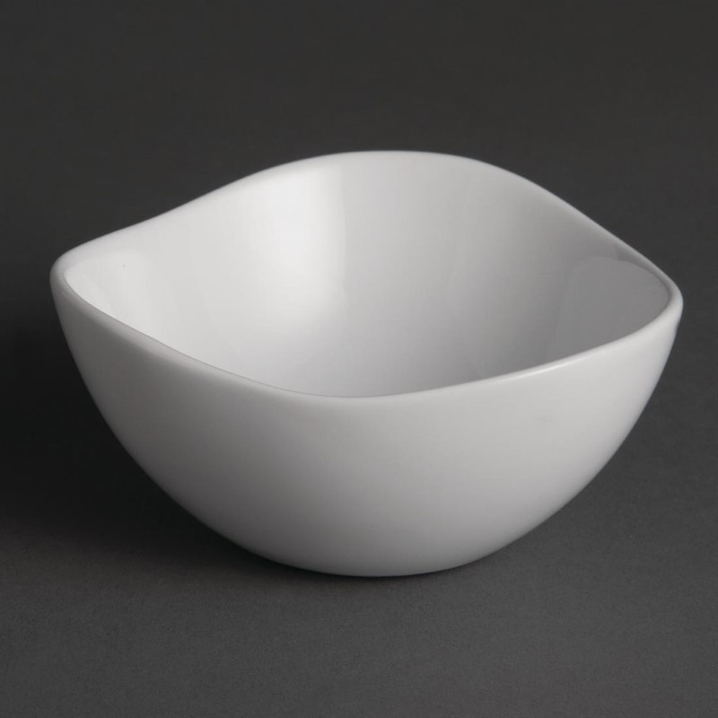  Olympia Whiteware Wavy Bowls 105mm (Pack of 12) 