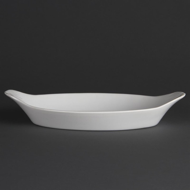  Olympia Whiteware Oval Eared Dishes 289mm (Pack of 6) 