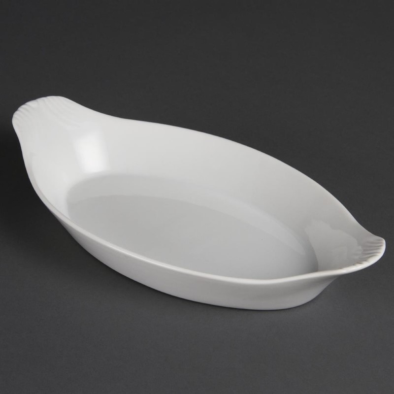  Olympia Whiteware Oval Eared Dishes 289mm (Pack of 6) 