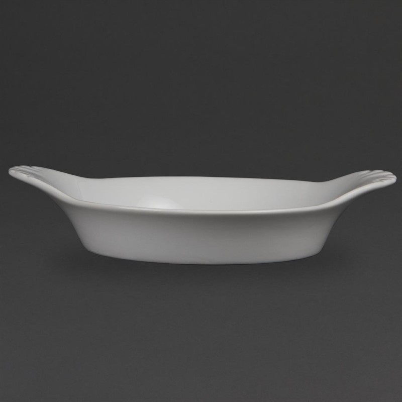  Olympia Whiteware Round Eared Dishes 220mm (Pack of 6) 