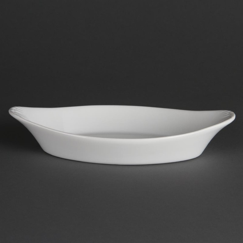  Olympia Whiteware Oval Eared Dishes 262mm (Pack of 6) 