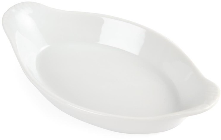  Olympia Whiteware Oval Eared Dishes 204mm (Pack of 6) 